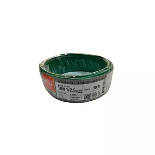 Big Home : สายไฟทองแดง GOAL THW 1x2.5 ตร.มม. 30 เมตร (ม้วน) สำหรับงานเดินสายไฟอาคาร ได้มาตรฐาน