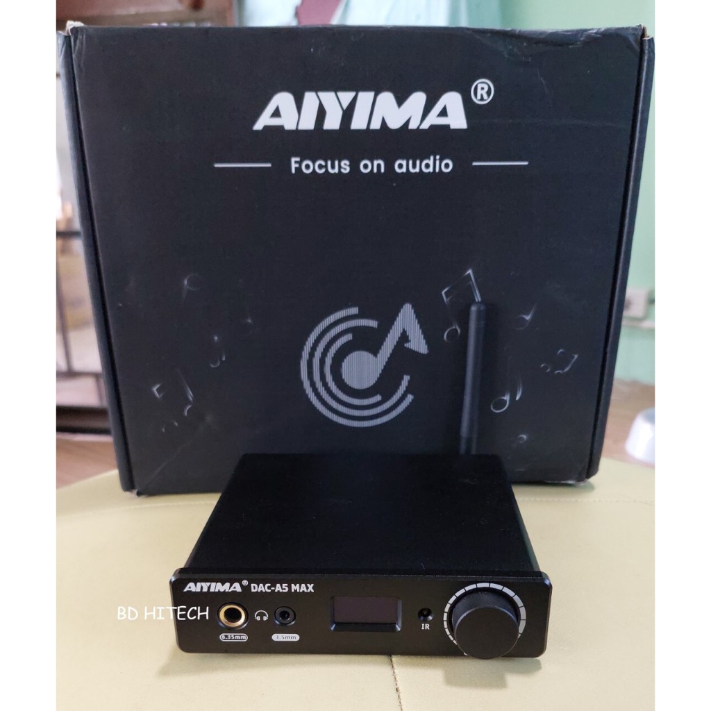 AIYIMA Audio A5 Max Mini DAC Headphone Amp ES9018K2M Decoder Bluetooth 5.1