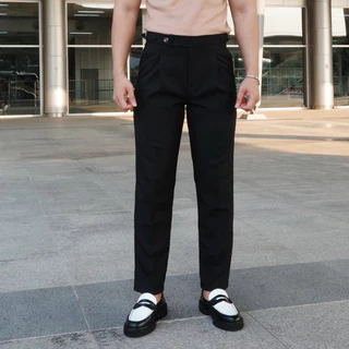 {ใหม่} Gussic - Trousers with Belts กางเกงเอวสูงสไตล์ลอนดอน ปรับเอวข้างได้ คุณผู้ชาย