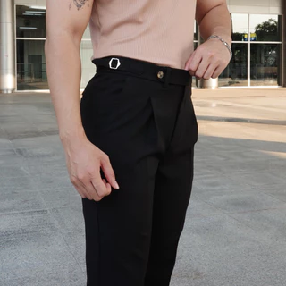 {ใหม่} Gussic - Trousers with Belts กางเกงเอวสูงสไตล์ลอนดอน ปรับเอวข้างได้ คุณผู้ชาย