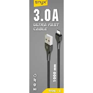 ENYX สายชาร์จ รุ่น EC-08 Fast Charge 3.0 ชาร์จเร็ว Type-C / Micro / L สายไม่พันกัน แข็งแรง ec08 สายถักสีดำ จ่ายไฟเสถียร