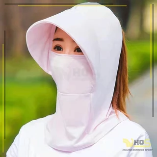 กันลม น้ําหนักเบา ผ้าเรยอน มีปีกขนาดใหญ่ หมวกกันแด สําหรับผู้หญิง แบบเต็มหน้า