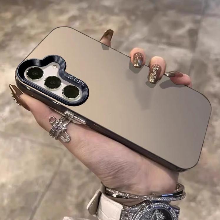 IMD เคส ปุ่มโลหะสีเงิน สำหรับ SAMSUNG S25Fe A07 A26 A36 A56 A16 A06 A55 A35 A25 A15 / A05 A05S A04S A13 5G พร้อมส่ง 049