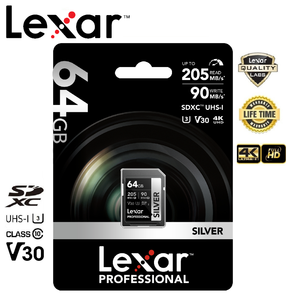 Lexar 64GB SDXC Professional Silver (205MB/s)