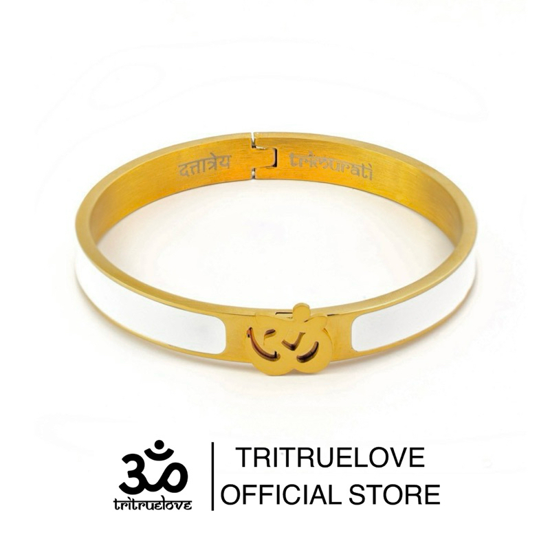 TRITRUELOVE - Luxury White Trimurti Bangle