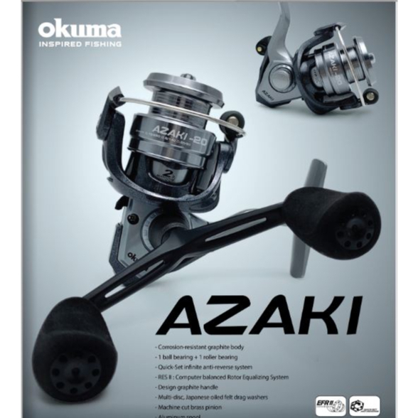 รอกสปินนิ่ง Azaki Spinning Reel By OKUMA แขนคู่ อัตราทด 4.8:1