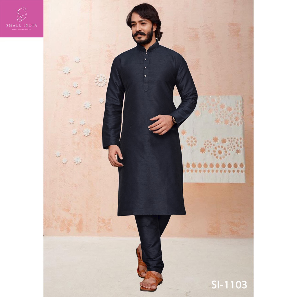 {**ส่งฟรี**} SMALL INDIA 💁‍♂️ Art Silk Traditional Wear 💁‍♂️ Kurta Pajama