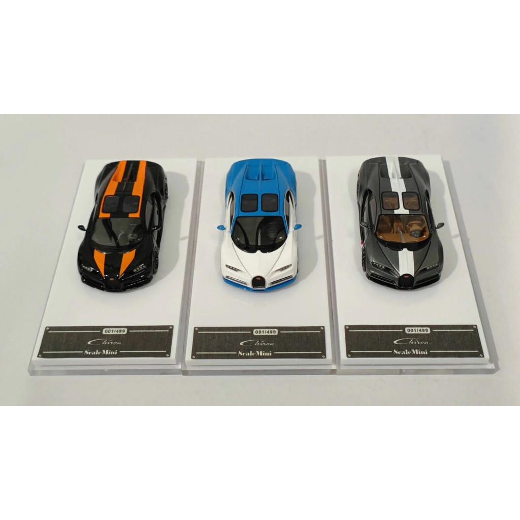 Bugatti Chiron 3 styles 1:64 (ScaleMini)