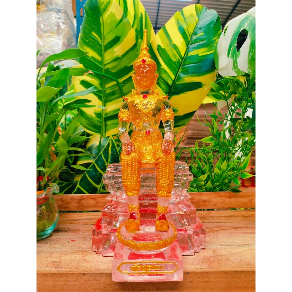 สมเด็จองค์ปฐม วัดธาซุง เครื่องทรงสีทอง ขนาด 5 นิ้ว