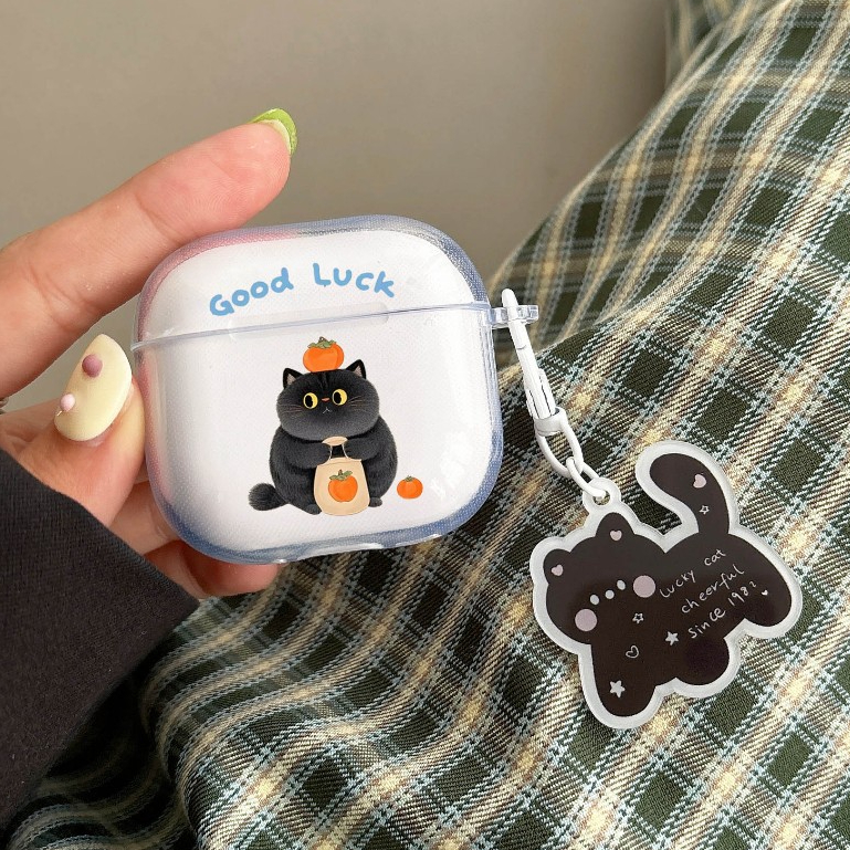 💖จัดส่งภายใน24ช.ม🎀เคส Airpods 4 3 2 1 Soft Case Airpods pro แฟชั่น ลายแมว น่ารัก การป้องกันการตก Airpod gen 3