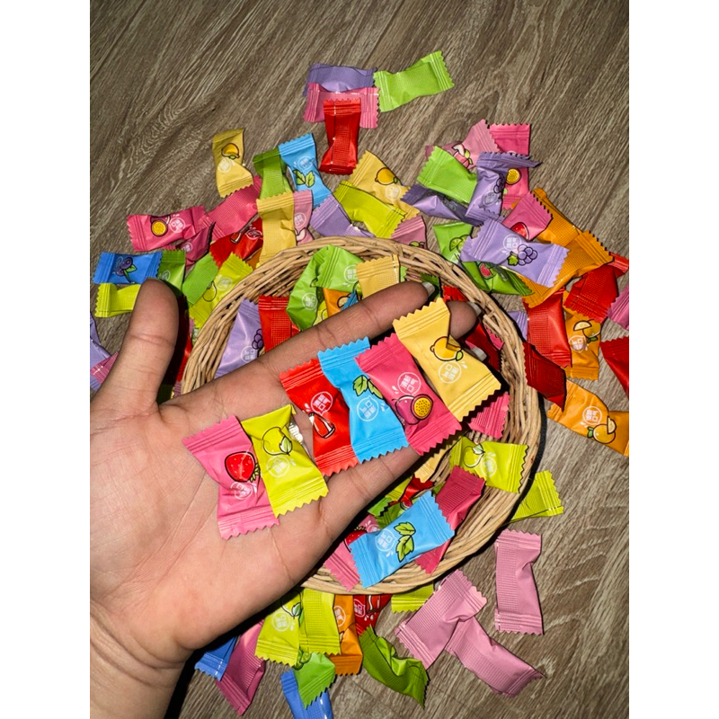 ลูกอมมิ้นท์💥 ลูกอมผลไม้ รวมรสชาติ 1กก. 144 บาท