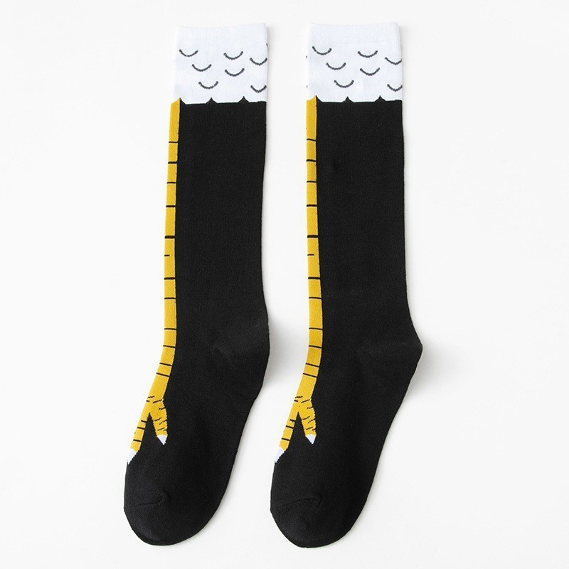 🍗จัดส่งทันที🔥ถุงเท้าขาไก่ ถุงเท้าน่อง 1คู Stovepipe บุคลิกภาพตลกตีนไก่แปลกถุงเท้าถุงเท้ายาว - รูปที่ 6