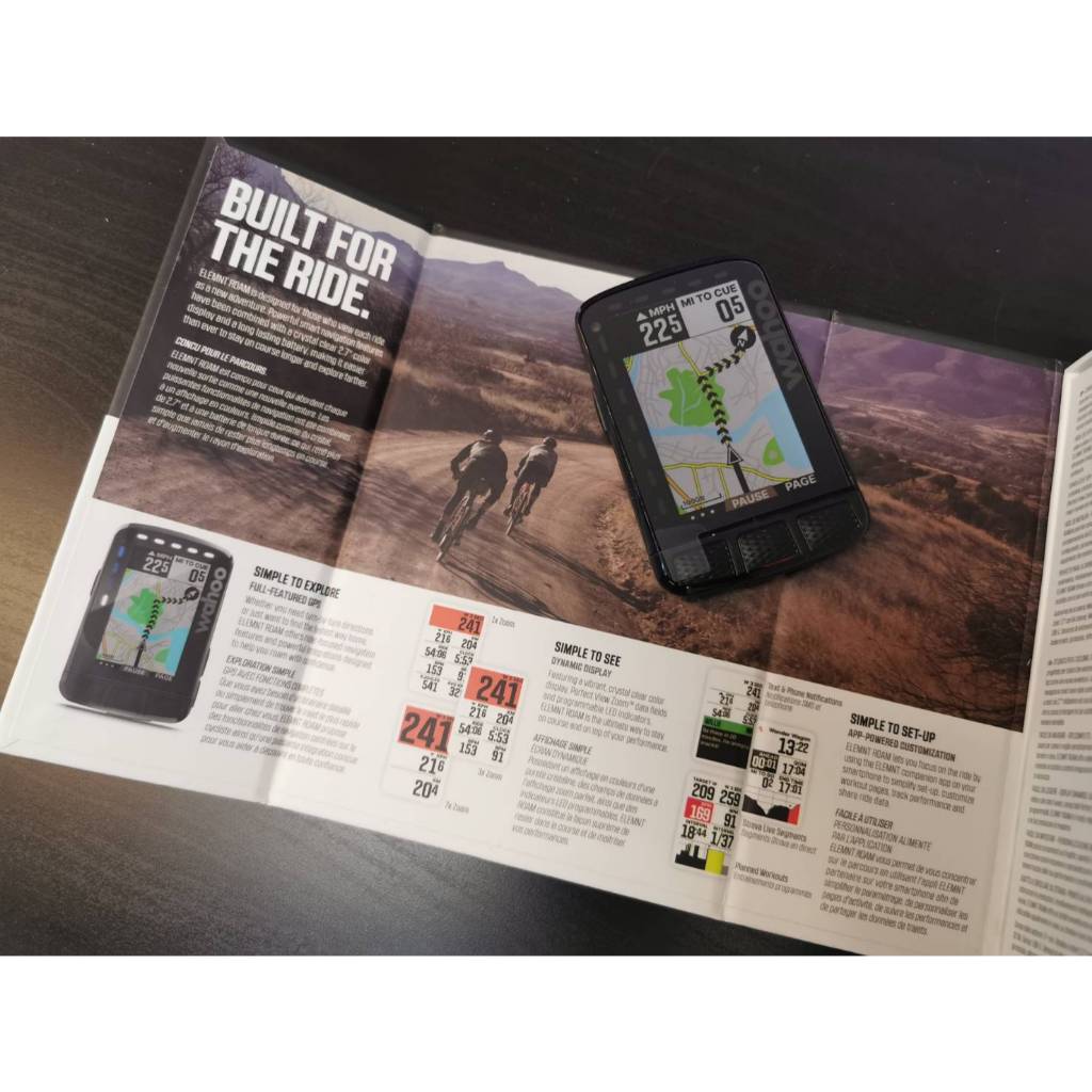 ไมล์วัดความเร็ว จักรยาน WAHOO elemnt ROAM V2  จอสี