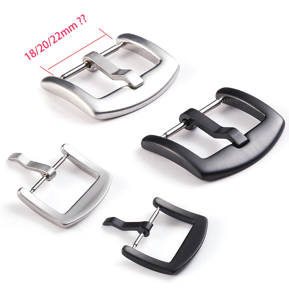 Buckle บัคเกิ้ลนาฬิกา/หัวเข็มขัดนาฬิกา/หัวคล้องสายนาฬิกา สแตนเลส ขนาด 16,18,20,22,24 mm.