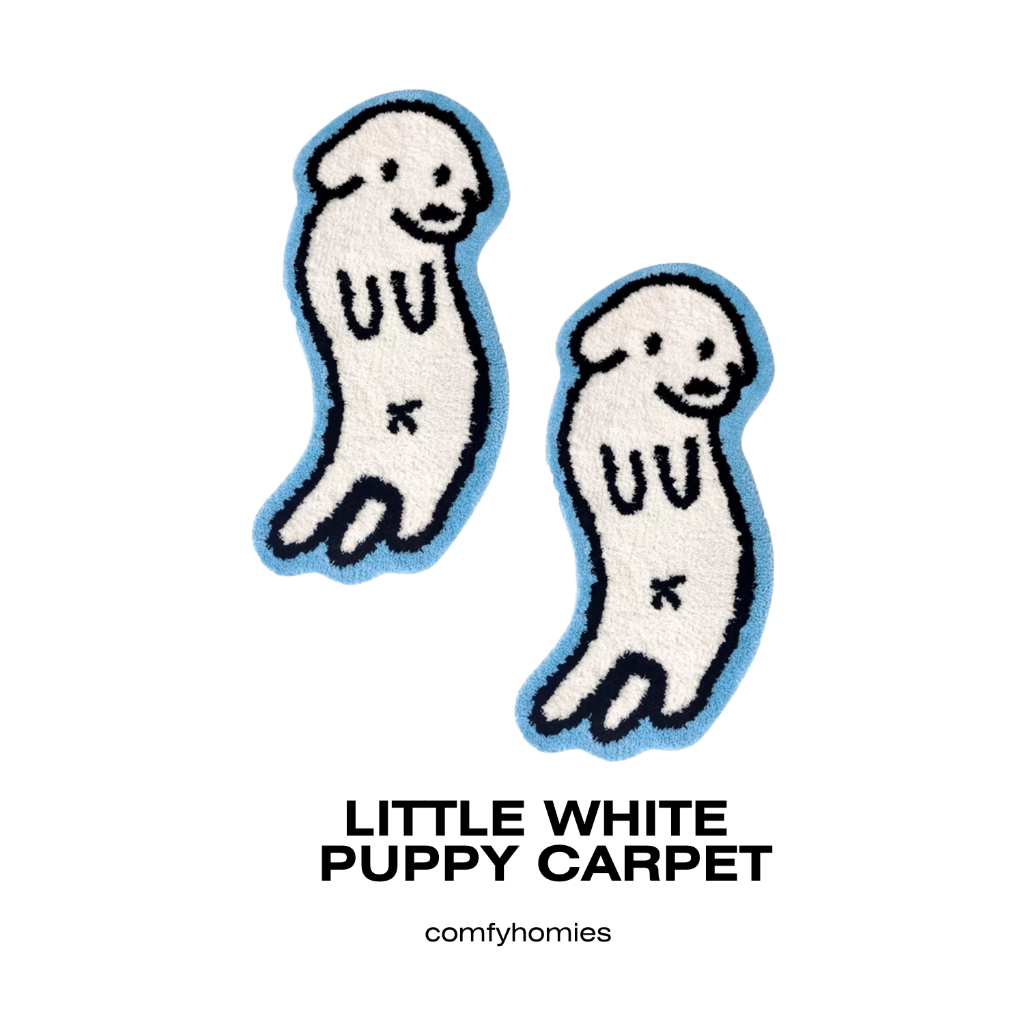พรม LITTLE WHITE PUPPY CARPET/comfyhomies
