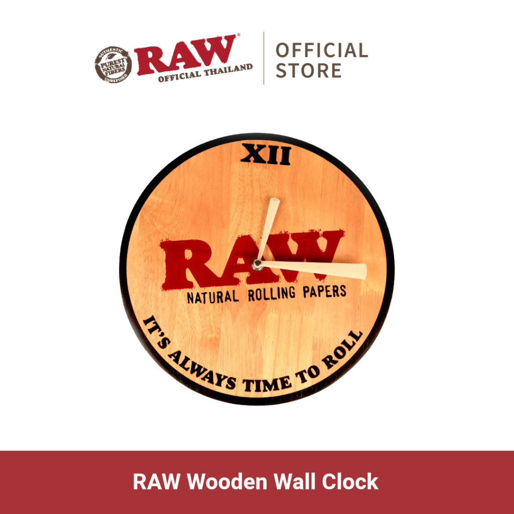 นาฬิกาติดผนัง RAW WOODEN WALL CLOCK นาฬิกาแขวน อะนาล็อก ของสะสมสุดพิเศษจาก Raw Thailand