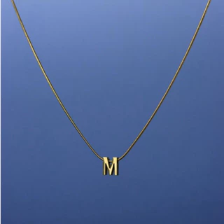 LUCYSUMMER [Round] Alphabet A-Z letter สร้อยคอลายกลมพร้อมจี้ตัวอักษร