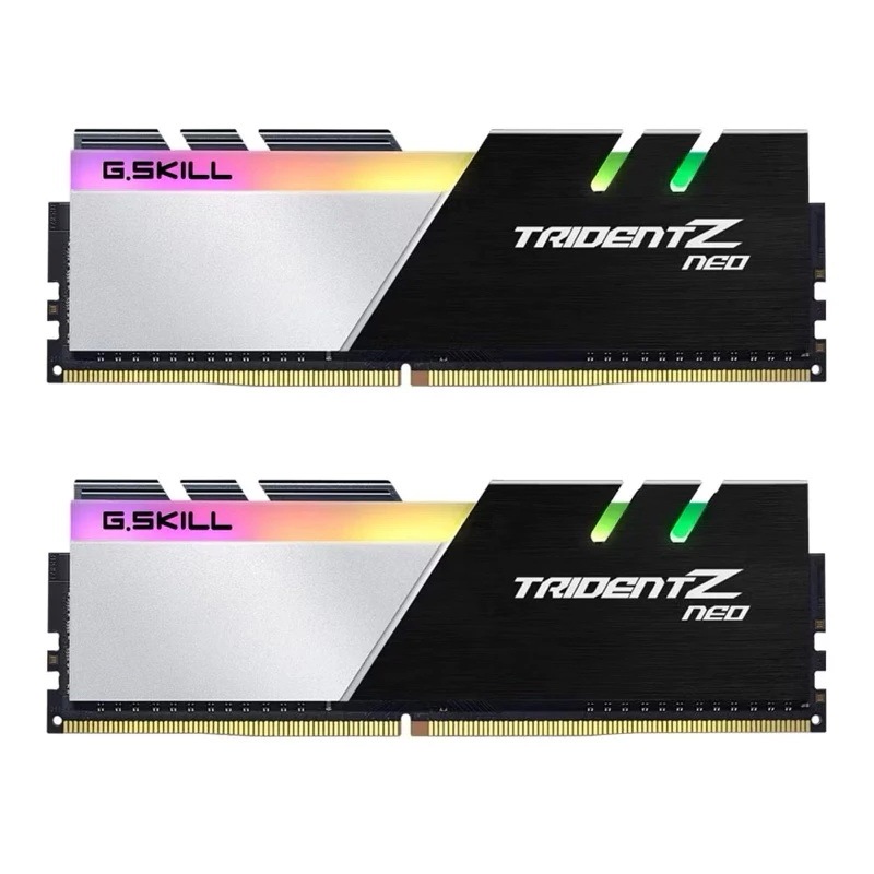แรม RAM DDR4/3200 64GB G.SKILL TRIDENT Z NEO RGB (32GBx2) 64GB BUS3200 ประกัน LT