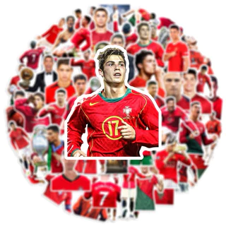 สติ๊กเกอร์ Ronaldo 70 โรนัลโด้ 50ชิน Real Madrid cr7 ฟุตบอล มาดริด แมนยู บาร์ซ่า บาซ่า ronaldo liverpool เสื้อ บอล messi