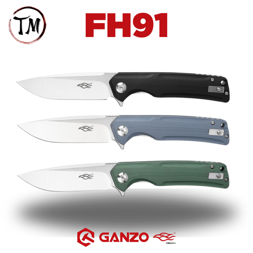 มีดพับ มีดGanzo รุ่นFH91 ด้ามจับมี3สี ใบมีดD2รักษาคมดี ใช้งานได้อเนกประสงค์