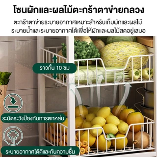 เคาเตอร์ครัว 120cm ชนิดไม้+โครงเหล็ก ชั้นวางอเนกประสงค์ มีตู้เก็บของด้านล่าง ชั้นวางของในครัว