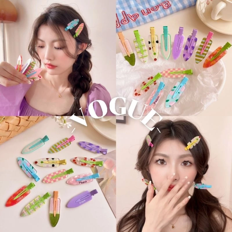 Vogue🌟พร้อมส่ง🌟 กิ๊บติดผม ลายนําผล ไม้น่ารัก ไร้รอยต่อ สําหรับผู้หญิง (VO-5)