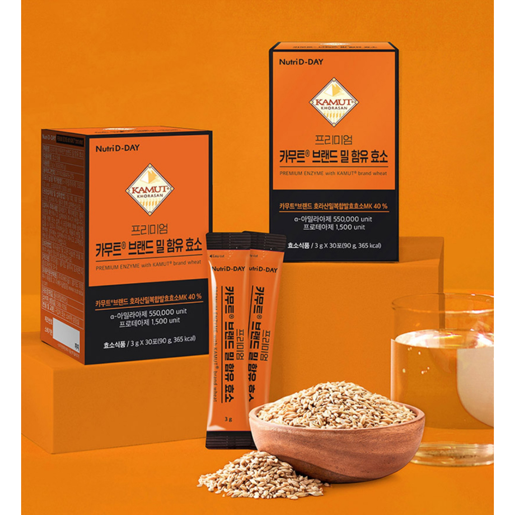 Nutri D-Day Premium Kamut Enzyme | Natural Digestive Support | 30 Sticks | Gut Health Booster