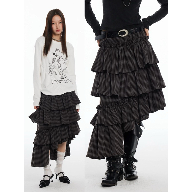 GOTHIC PRAIRIE CHARM SKIRT💙กระโปรงทรงเลเยอร์