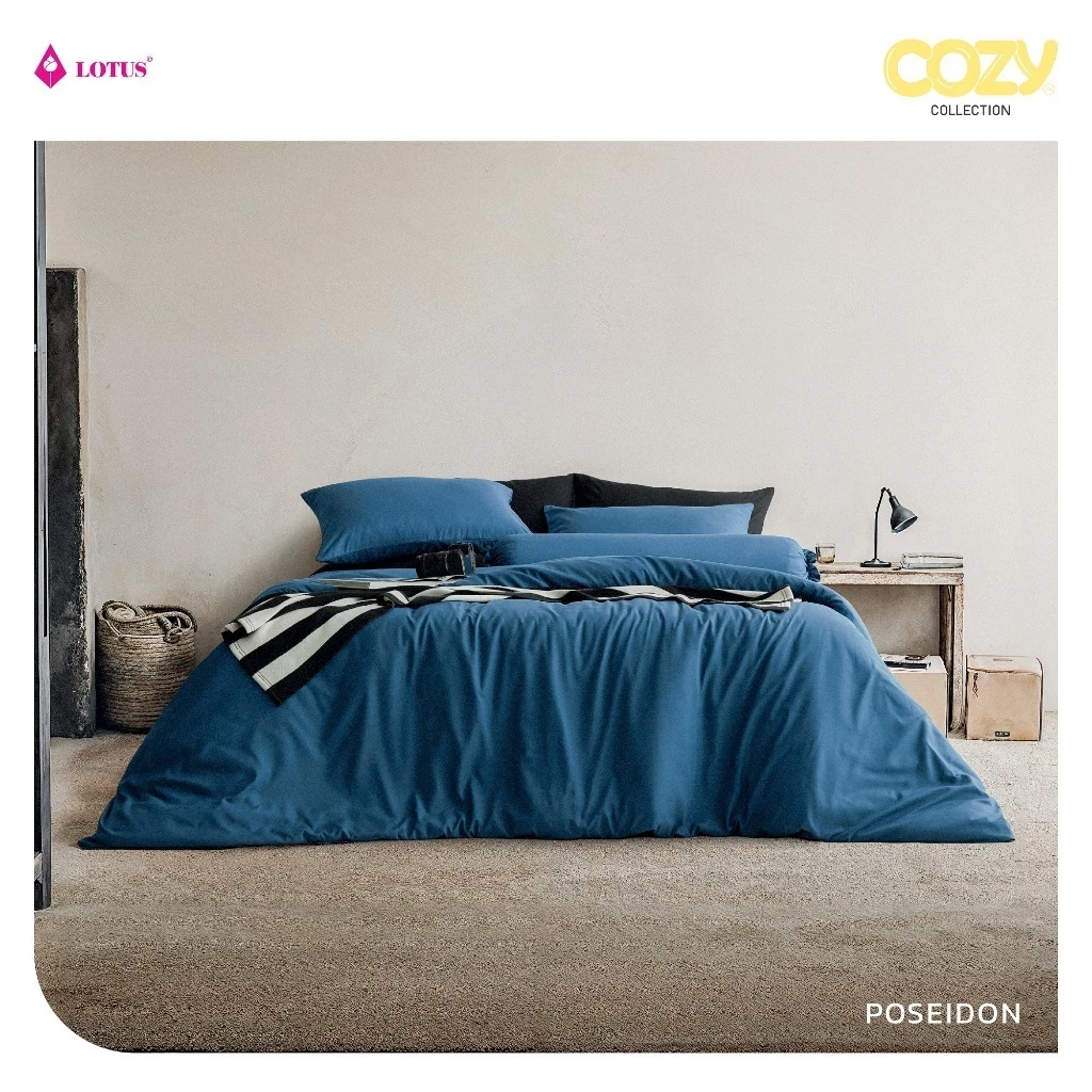 LOTUS ชุดผ้าปู + ผ้านวม อบอุ่นเรียบง่าย นุ่มสบายทุกสัมผัส รุ่น Cozy ส่งฟรี