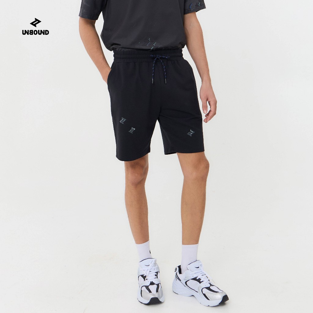 UNBOUND ASTRO CAMO CONSTELLATION DRAWSTRING SHORTS (BLACK) กางเกงขาสั้นผู้ชายสีดำ