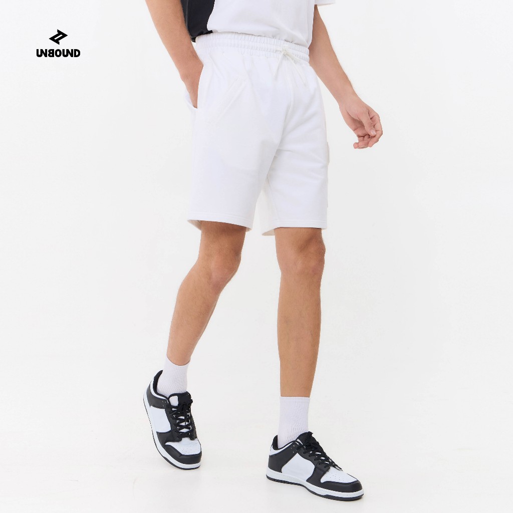 UNBOUND ASTRO CAMO DARK NEBULA DRAWSTRING SHORTS (WHITE) กางเกงขาสั้นชายสีขาว