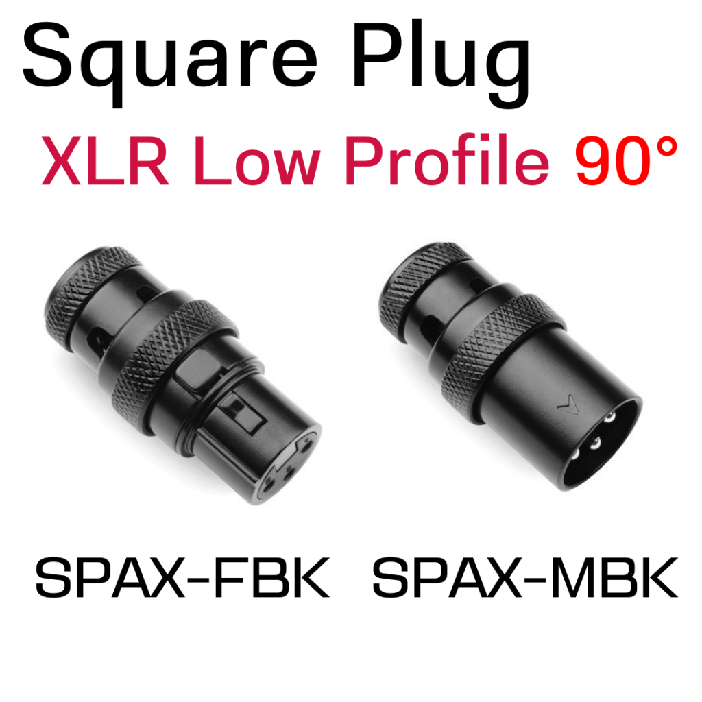 หัว XLR 90° Low Profile จาก Square Plug SPXA-MBK SPXA-FBK