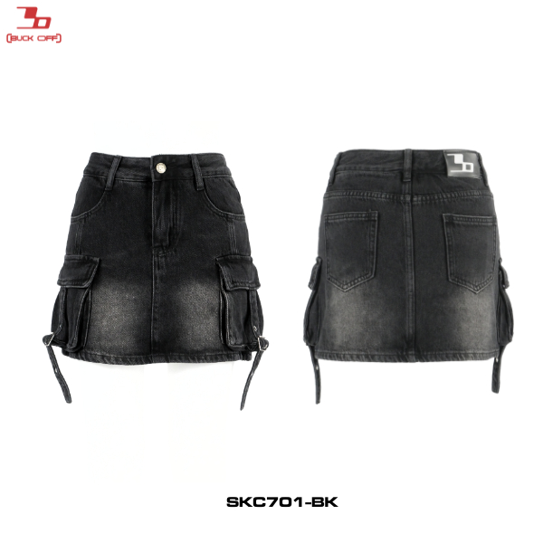 BUCKOFF : SKC701 SKIRT กระโปรง กระโปรงยีนส์ กระโปรงยีนส์สั้น