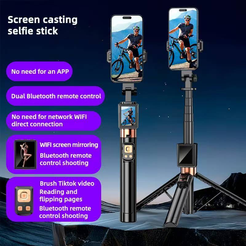 ไม้เซลฟี่ Tripod CL07 Screen มีจอมอนิเตอร์
