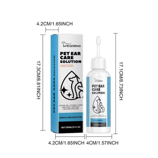 น้ำยาเช็ดหู ที่หยอดหูแมว ผลิตภัณฑ์ทำความสะอาดหู ขจัดไรในหู 120ml หยอดหูแมว หยอดหูสุนัข ป้องกันไรหูแมว โลชั่นเช็ดหู