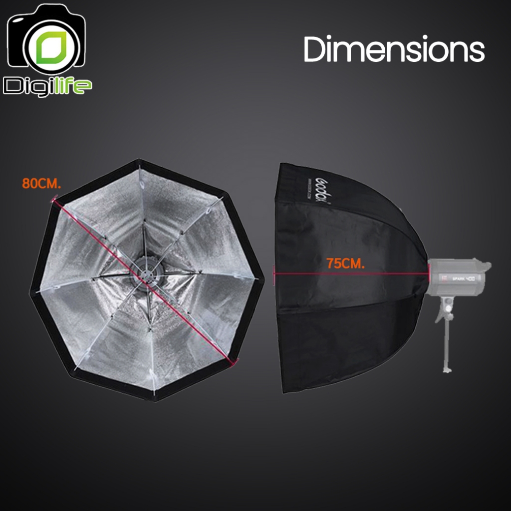 Godox Softbox SB-GUE 80 cm. Quick Release Octa Softbox With Grid ( Bowen Mount ) / Digilife Thailand
