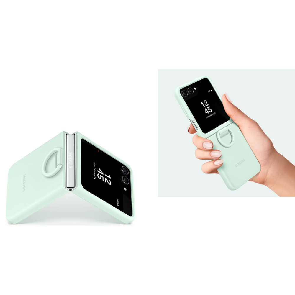 เคส Samsung Galaxy Z Flip5 / Flip6  Silicone with Ring /Clear Gadget Case Flip 5 / Z FOLD5 Slim S PEN CASE - รูปที่ 2