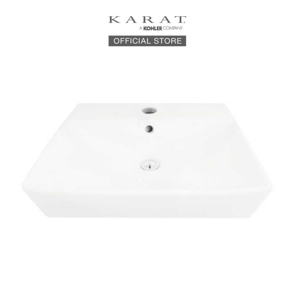 KARAT (จัดส่ง 5-7 วัน) FERN pedestal lavatory อ่างล้างหน้าชนิดแขวน รุ่น เฟิร์น K-20843X-1-WK