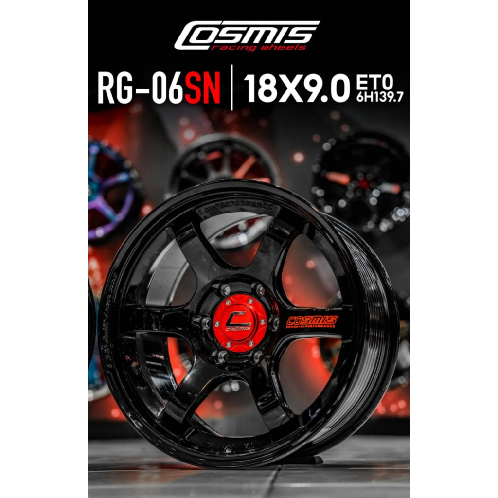 Bánh xe hợp kim cỡ 18 TE37 SUV COSMIS model RG-06SN 18x9.0 ET0/+25 6h139.7 [giá 4 chiếc] sản xuất Thái Lan bánh xe Flow Forming nhẹ và bền
