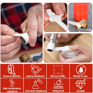 Mitsushi เทปพันเกลียว PTFE 19MM*15M*0.2MM*1PC กันน้ำ ซีลแน่น สำหรับงานประปา เหนียว แน่น ยืดหยุ่นดี