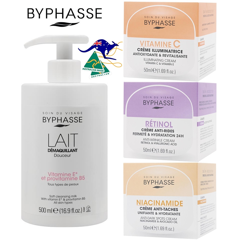 Byphasse Soft Cleansing Milk Face And Eye 500ml คลีนซิ่งน้ำนมสูตรอ่อนโยน / Byphasse Cream 50ml 3 สูต