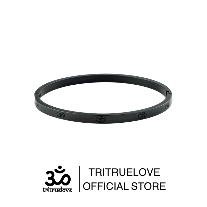 TRITRUELOVE - Classic Black Om Bangle