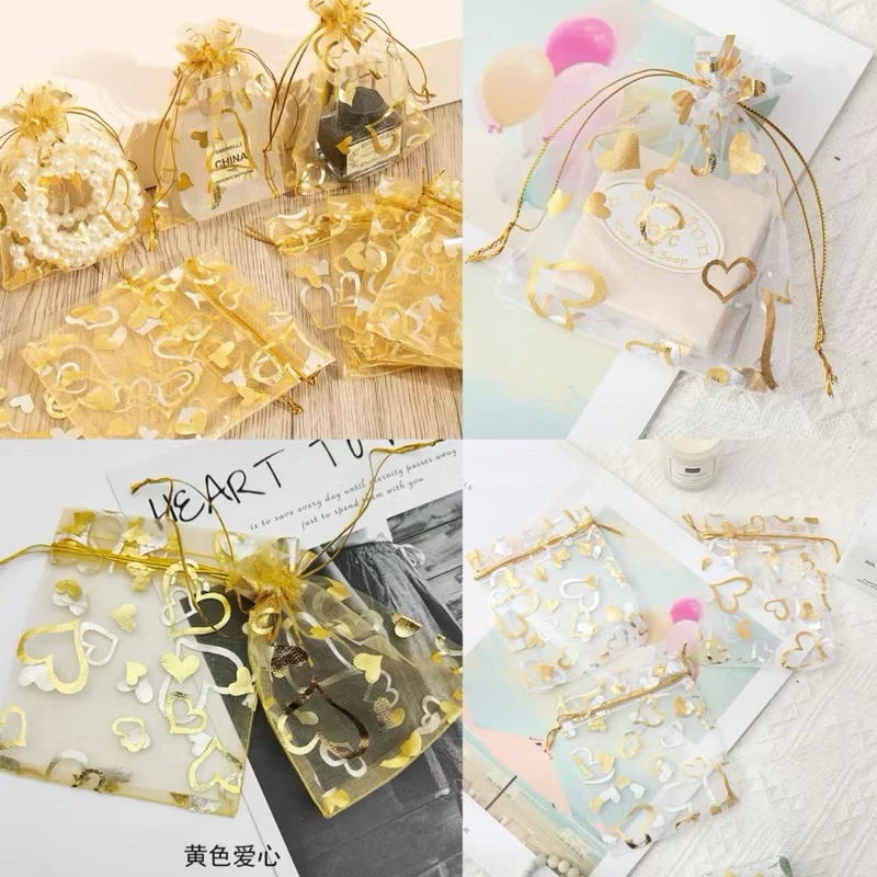 A068 พร้อมส่ง(ขั้นต่ำ10ใบคละแบบได้) ถุงผ้าแก้ว ใส่ของชำร่วย ของรับไหว้ ของขวัญ เครื่องประดับ สังฆทาน แพคเกจขนม