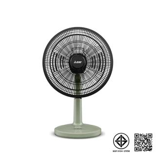 MITSUBISHI พัดลมตั้งโต๊ะ 16 นิ้ว D16A-GC (เดิม D16-GB) -รับประกันมอเตอร์5ปี อะไหล่ภายในเครื่อง1ปี *** ปรับสูง-ต่ำไม่ได้