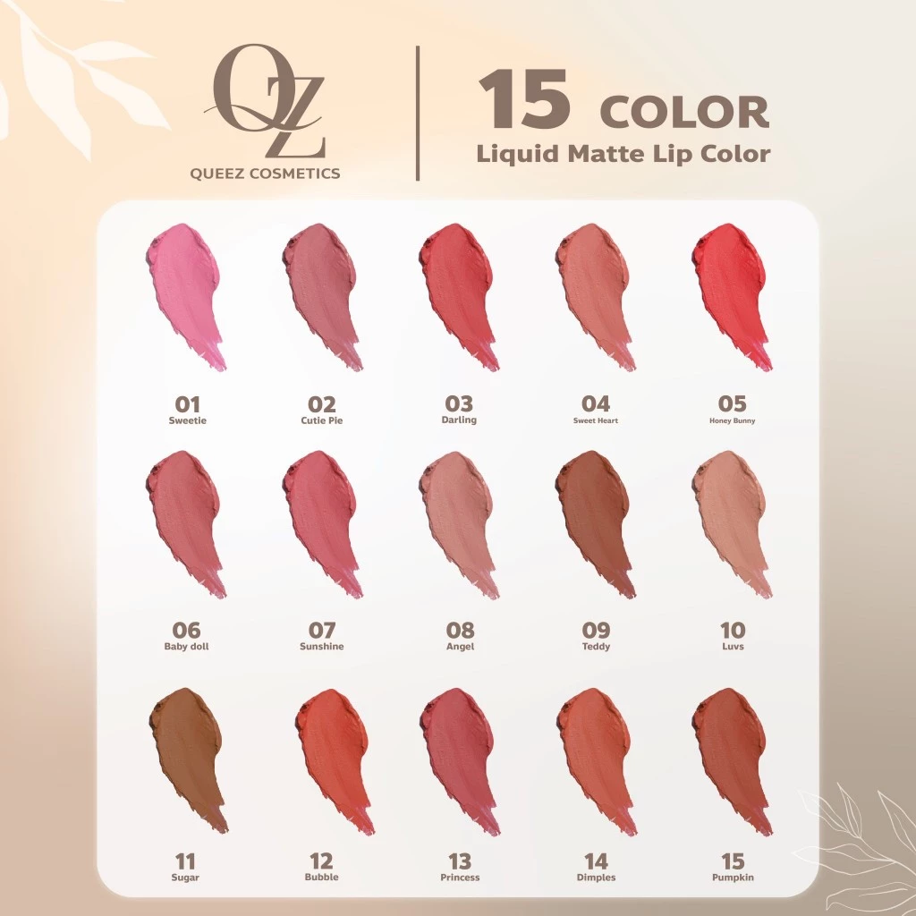 ลิป QUEEZ ซื้อ1แถม1QUEEZ Liquid matte Lip Color thumbnail 7