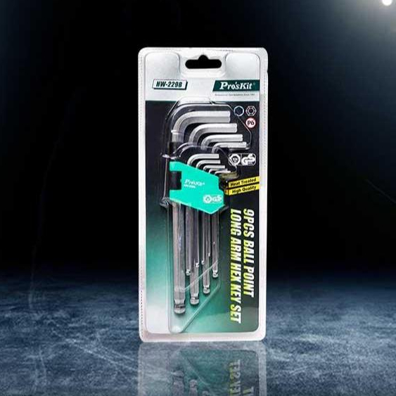 PRO'S KIT   HW-229B  ชุดกุญแจหกเหลี่ยม 9ชิ้น  รุ่น HW-229B สินค้าคุณภาพดีสามารถออกใบกำกับภาษีได้