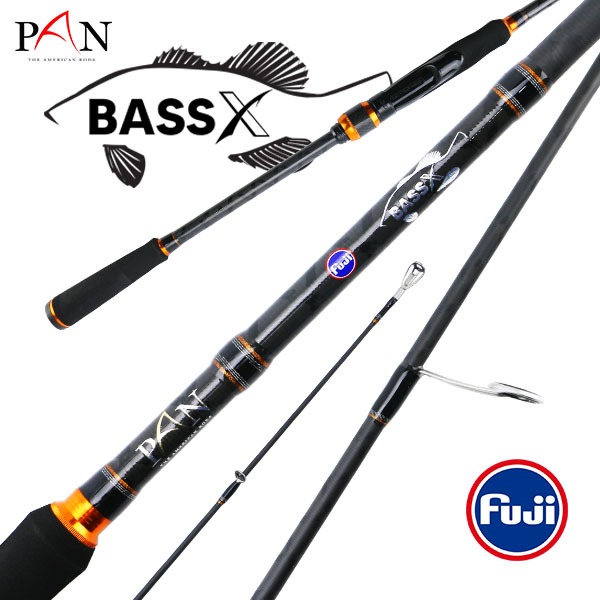 คันตกปลา PAN BASS X คันตีชายฝั่ง ตกปลาวัง ตีไกล อัดปลาดี สปินนิ่ง 2 ท่อน