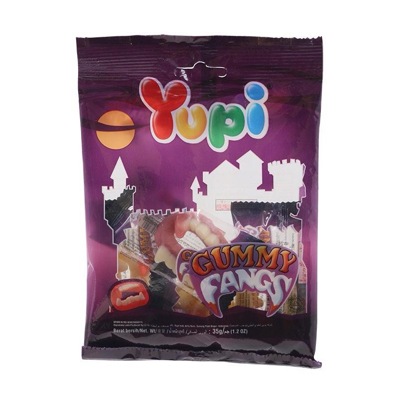 east Yupi gummy frangs 28g. ยูปี้ กัมมร่ปีศาจ แฟรงค์ มีฮาลาล เคี้ยวหนึบ