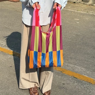 Sardine Foldable Bag M กระเป๋าพับได้ ไนลอนกันน้ำ น้ำหนักเบา พกพาสะดวก