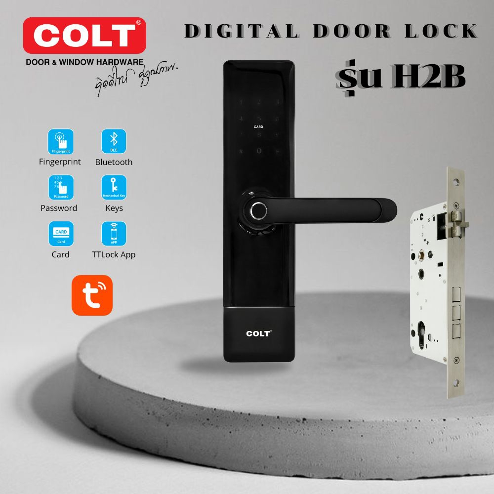 COLT DIGITAL DOOR LOCK ดิจิตอลล็อก กลอนประตูดิจิตอล รุ่น H2B-TYB(BLE) บริการติดตั้งฟรีกรุงเทพฯ